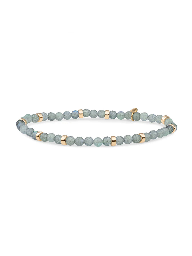 Sparkling Jewels Armband Labradoriet SBG-GEM18-MIX-RDL Goudkleurig