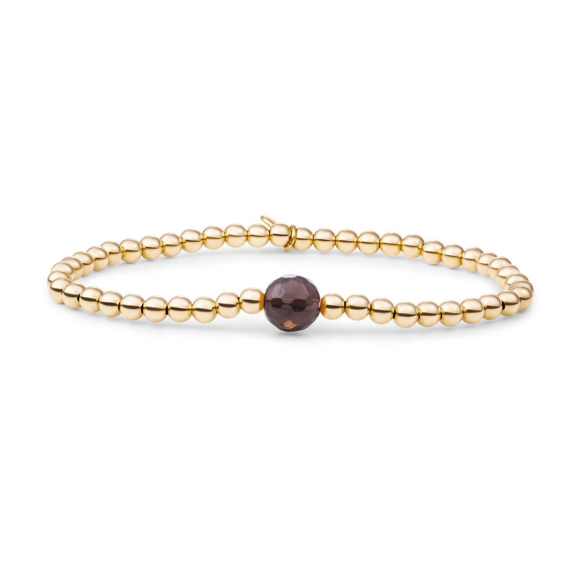 Sparkling Jewels Armband Core 8mm Rookkwarts SBG-GEM23-8MM Goudkleurig