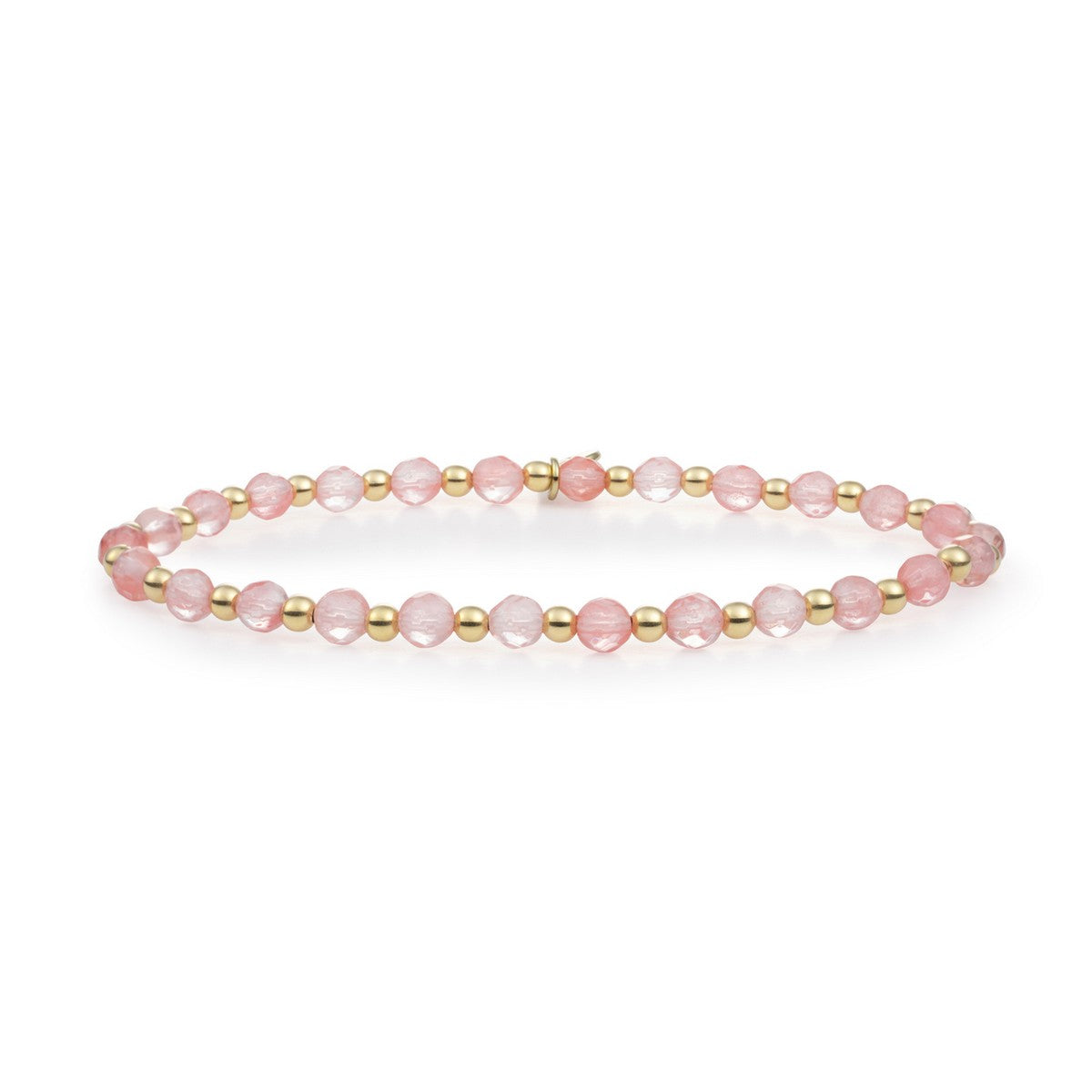 Sparkling Jewels Armband Cherry kwarts Interstellar 3mm SBG-GEM25-3MM-MIX Goudkleurig