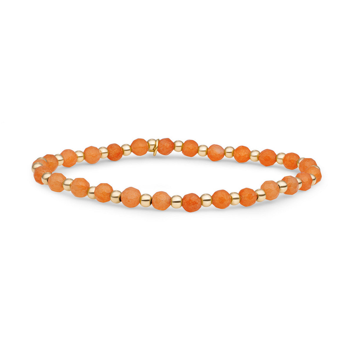 Sparkling Jewels Armband Aventurijn SB-GEM28-3MM-MIX Zilverkleurig