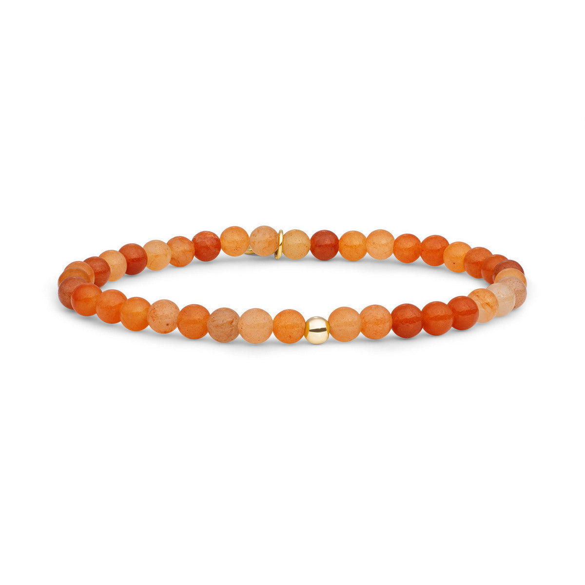 Sparkling Jewels Armband Aventurijn SBG-GEM28-ADD-4MM Goudkleurig
