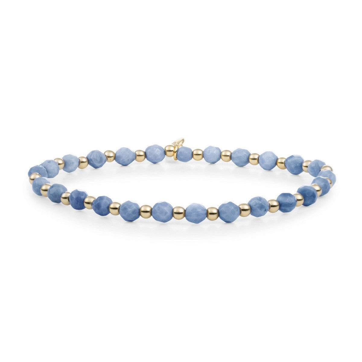Sparkling Jewels Armband Blauwe aventurijn Interstellar 3mm SBG-GEM37-3MM-MIX Zilverkleurig