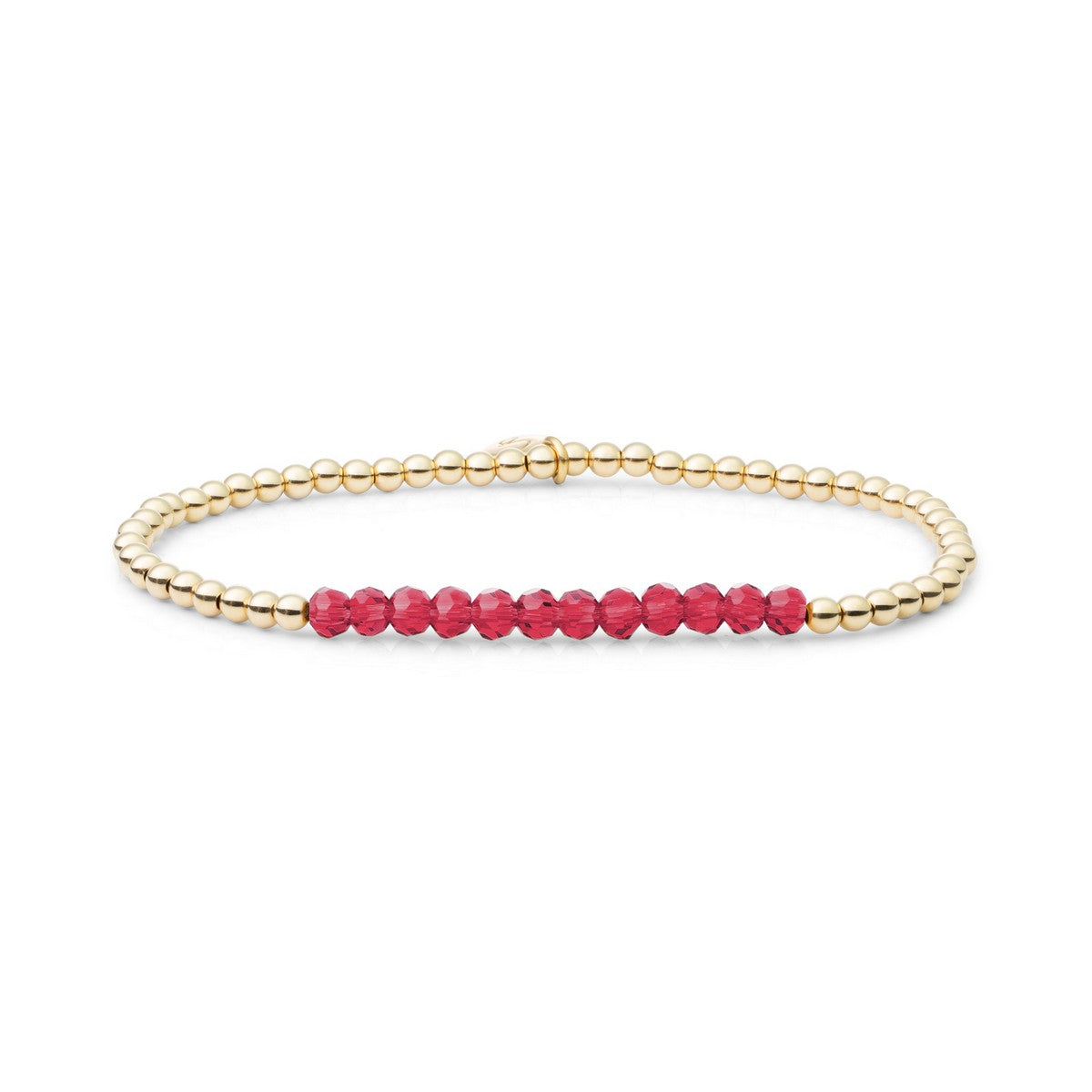 Sparkling Jewels Armband Fuchsiakwarts Universe 3mm Roze, Rood, Fuchsia Zilverkleurig