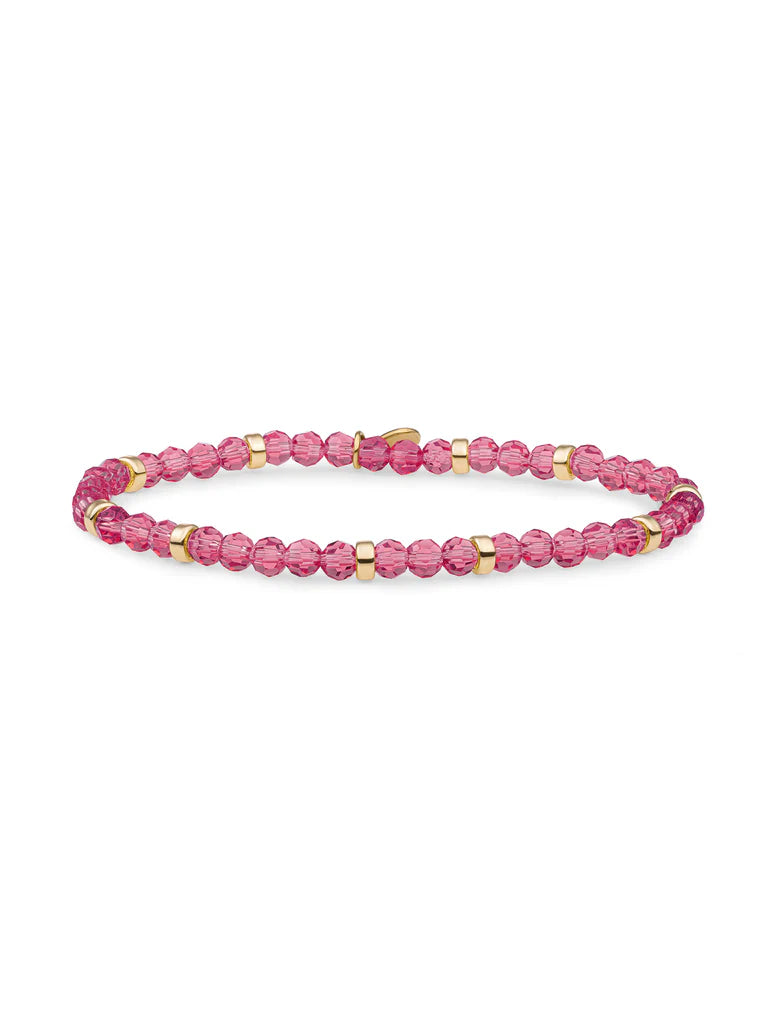 Sparkling Jewels Armband Fuchsiakwarts Roundel Interstellar SBG-GEM51-MIX-RDL Goudkleurig