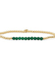 Sparkling Jewels Armband Green Onyx Universe - Gold 3mm SBG-GEM53-3MM-LINE - PansiteNederland.nl