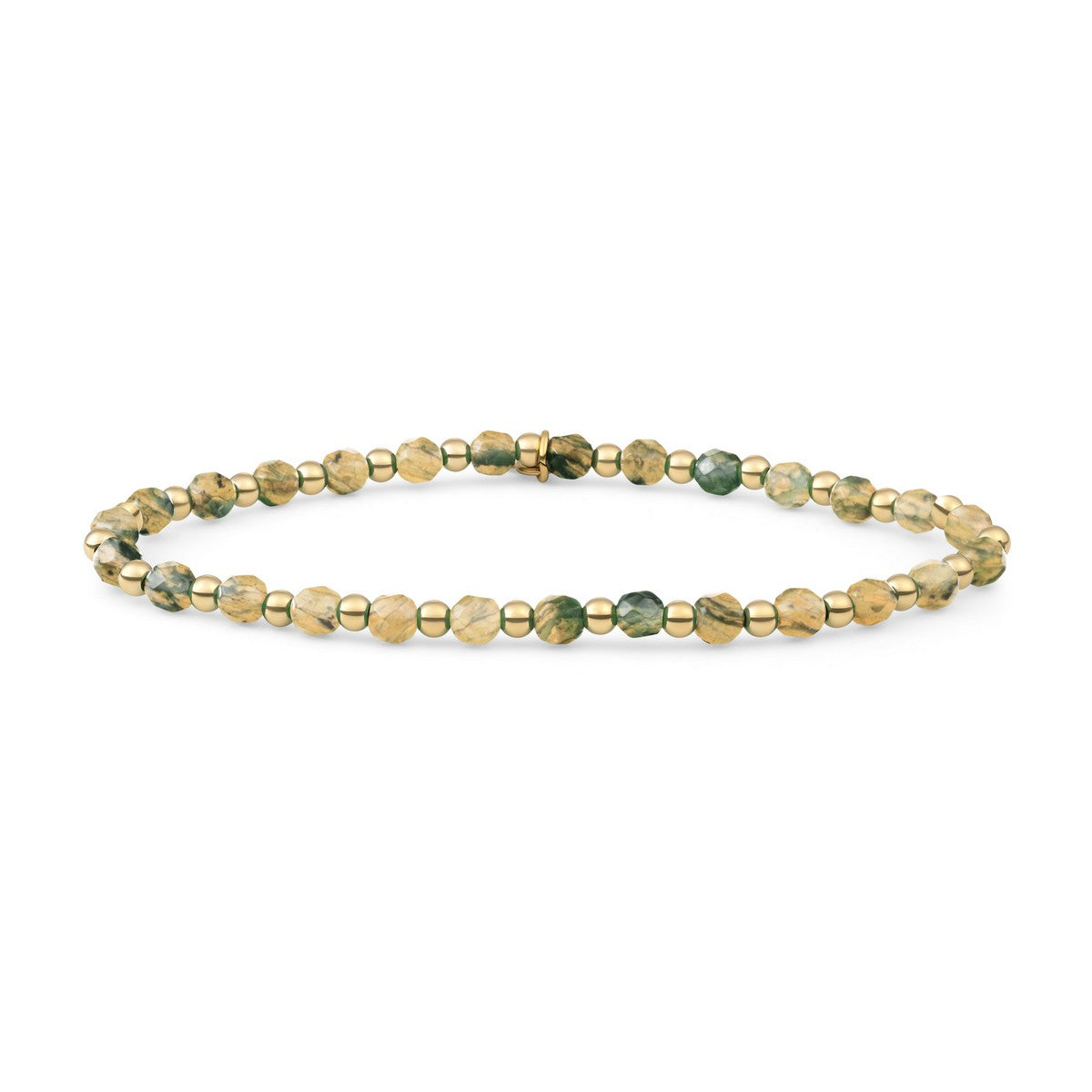 Sparkling Jewels Armband Jade SBG-GEM55-3MM-MIX Goudkleurig