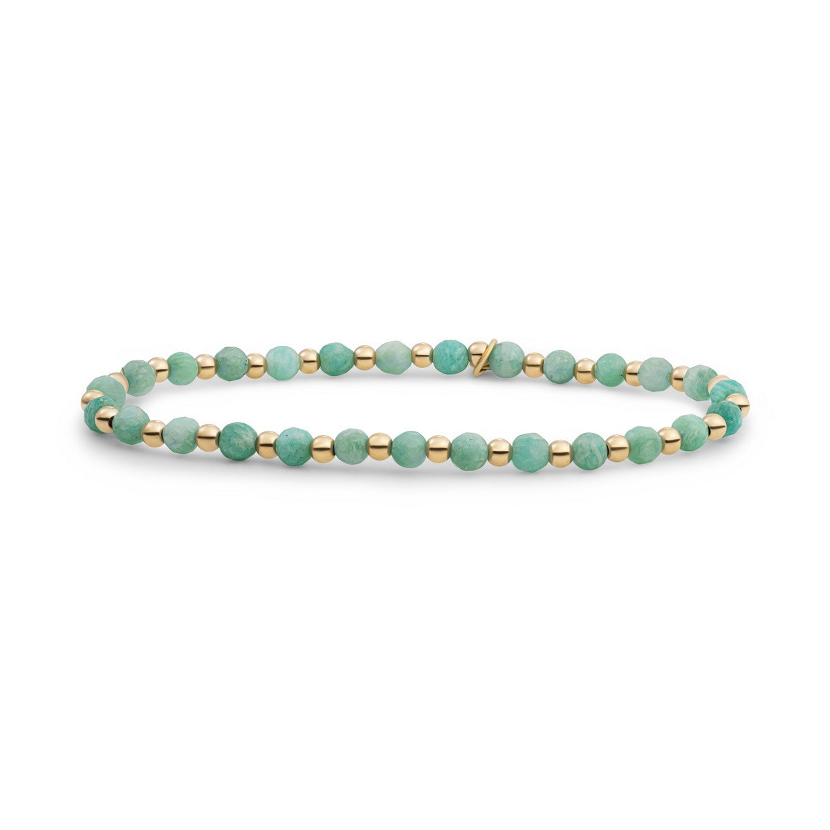 Sparkling Jewels Armband Amazoniet SBG-GEM57-3MM-MIX Zilverkleurig