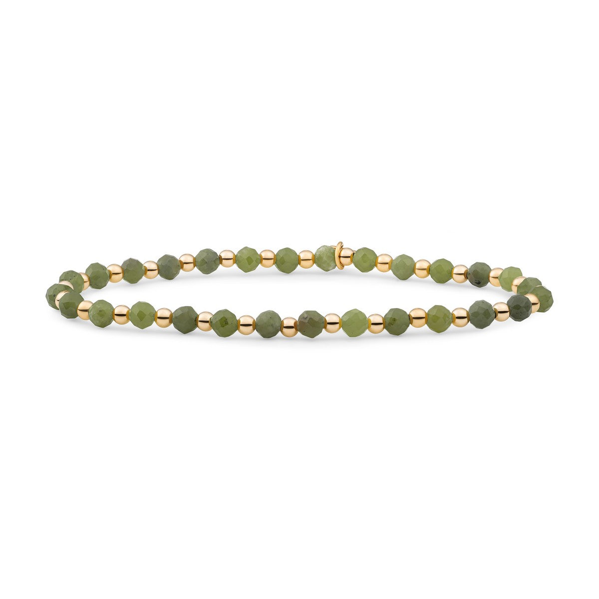 Sparkling Jewels Armband Jade SBG-GEM61-3MM-MIX Goudkleurig