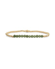 Sparkling Jewels armband Lime Jade Universe - Gold - 3mm SBG-GEM64-3MM-LINE - PansiteNederland.nl