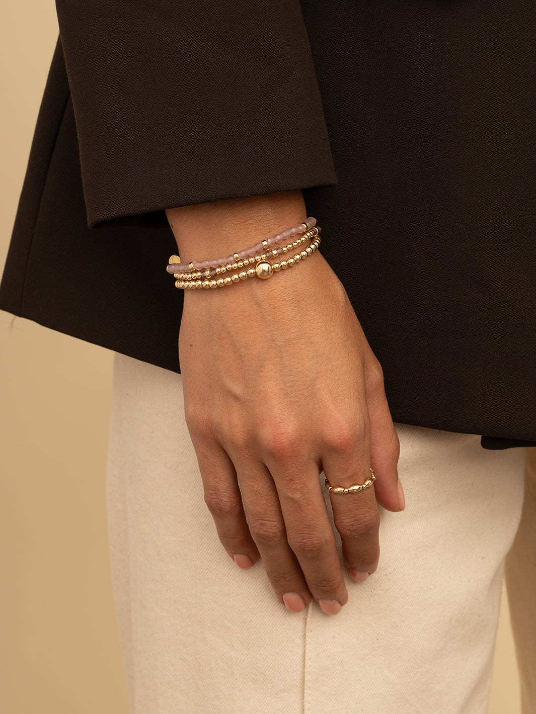 Sparkling Jewels Armband Opaliet SBG-GEM66-MIX-DBFCTRDL Goudkleurig