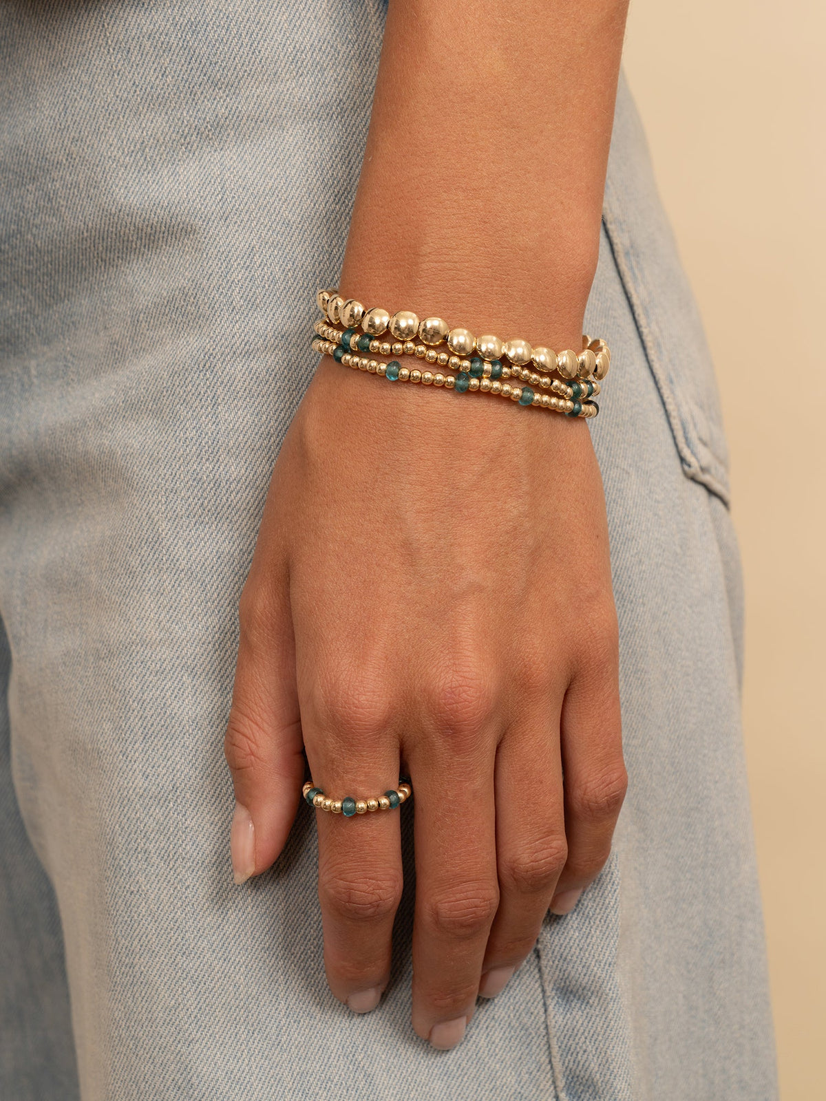 Sparkling Jewels Armband Turkoois SBG-GEM70-MIX-FCTRDL Goudkleurig