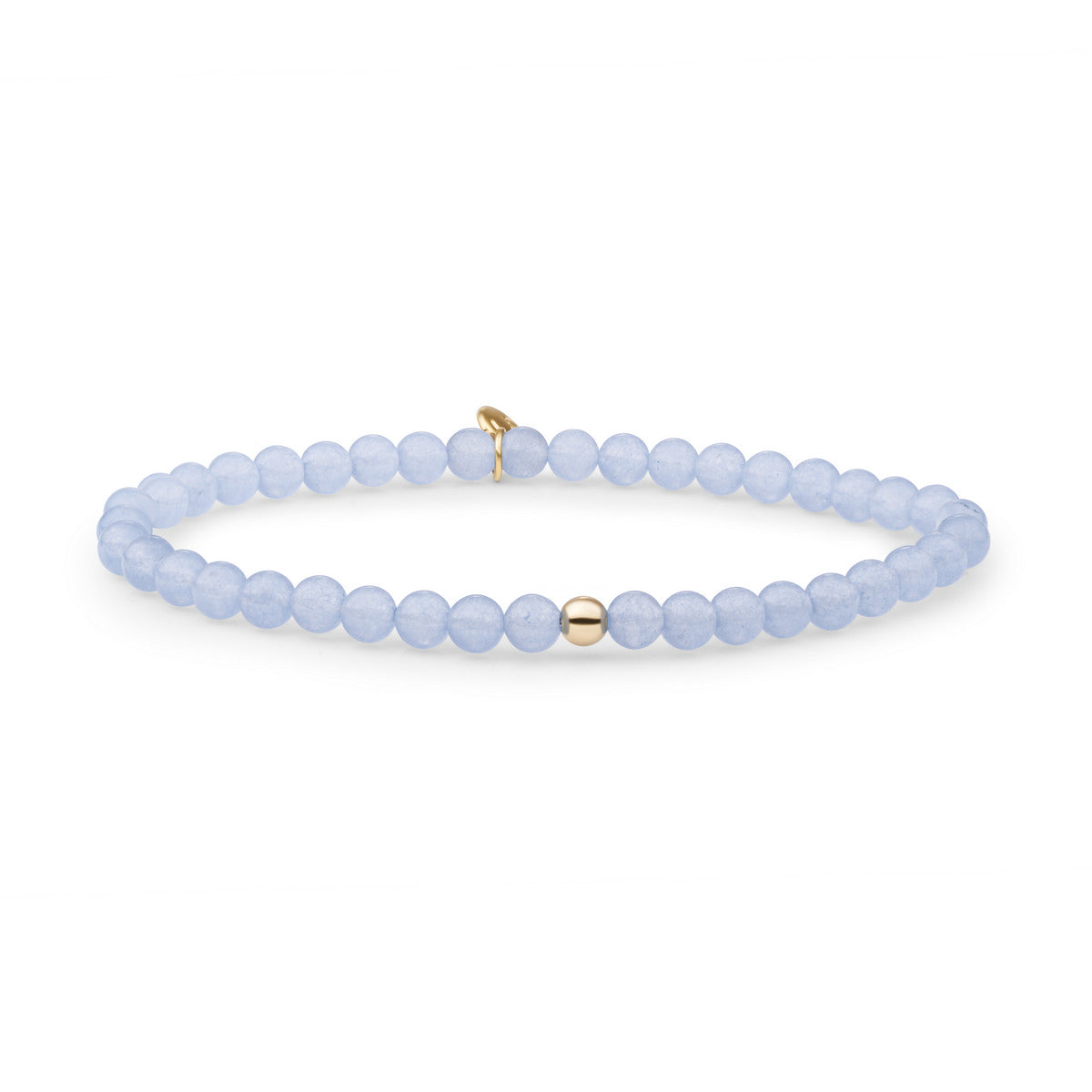 Sparkling Jewels Armband Saturn Small 4mm Ice Blue Kwarts SB-GEM72-ADD-4MM Zilverkleurig