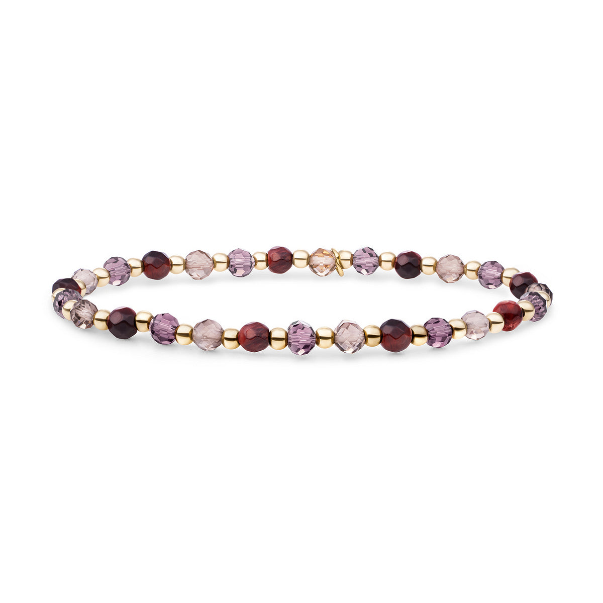 Sparkling Jewels Armband Multi Gem Interstellar 3mm SBG-MULTI04-3MM-MIX Goudkleurig