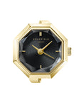 Rosefield horloge SBGSG-O67 Studio Octagonal Watch Ring Black Gold
