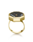 Rosefield horloge SBGSG-O67 Studio Octagonal Watch Ring Black Gold