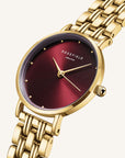 Rosefield horloge SEGSG-SE01 Small Edit Burgundy Gold  - PansiteNederland.nl
