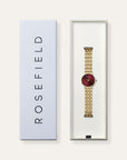 Rosefield horloge SEGSG-SE01 Small Edit Burgundy Gold  - PansiteNederland.nl