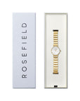 Rosefield horloge SEWGSG-SE02 Small Edit White MOP Half-Moon Steel Gold - PansiteNederland.nl