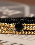 Sparkling Lewels armband Tiger Eye 6mm fuse beads - Silver SB-S-6MM-FUSE-G09 - PansiteNederland.nl