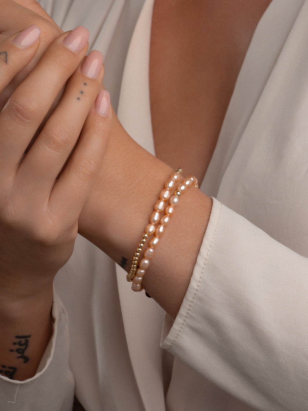 Sparkling Jewels Armband Parel SBG-P03-ADD-4MM Zilverkleurig