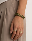 Sparkling Lewels armband Southern Jade Saturn small - Silver - 4mm SB-GEM61-ADD-4MM - PansiteNederland.nl