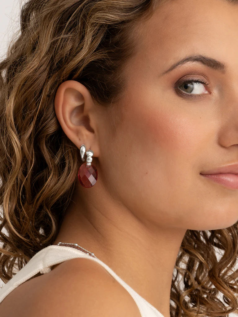 Sparkling Jewels Oorbellen Bubble Huggies EAS33 Zilverkleurig