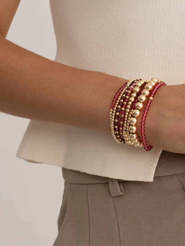 Sparkling Jewels Armband Saturn Large - Gold - 8mm SB-G-8MM-ADD Goudkleurig