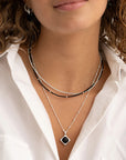 Sparkling Jewels hanger Onyx Cushion Cut Amulet - Silver SP32-G07 - PansiteNederland.nl