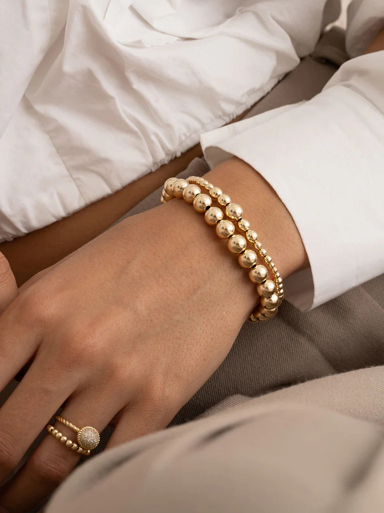 Sparkling Jewels Armband Saturn Large - Gold - 8mm SB-G-8MM-ADD Goudkleurig