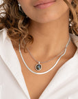 Sparkling Jewels ketting 2mm Labradorite Silver - 42cm +2cm NLK04S-G18 - PansiteNederland.nl