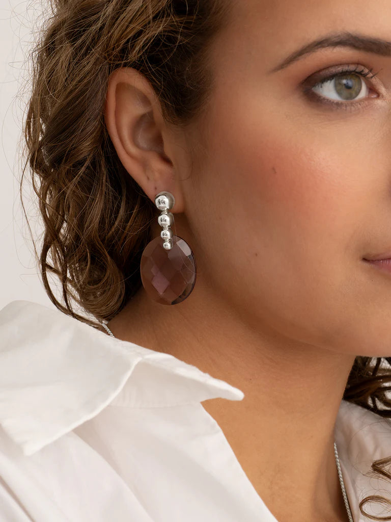 Sparkling Jewels Oorbellen Bubble Push Back EAS34 Zilverkleurig
