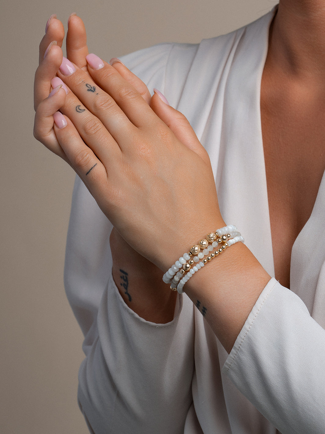 Sparkling Jewels Armband Maansteen BLK01G-G54 Goudkleurig