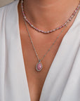 Sparkling Jewels Ketting - Pink Rhodonite NLK03S-G24, exclusief en kwalitatief hoogwaardig. Ontdek nu!