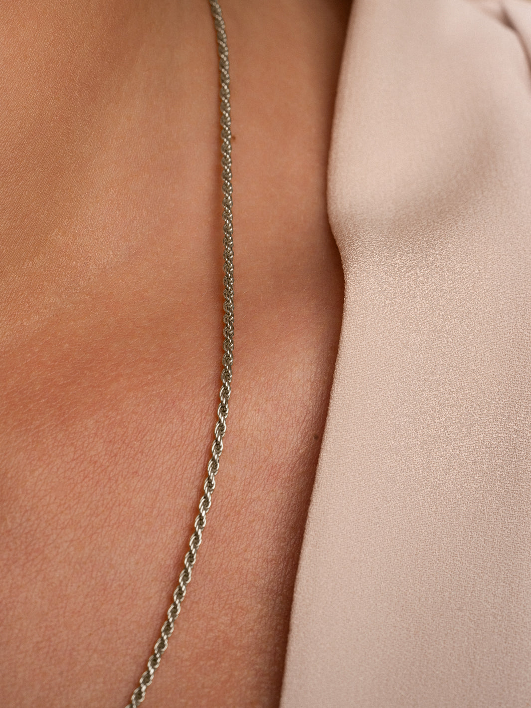 Sparkling Jewels Ketting Rope chain SN-RPS-045 Zilverkleurig