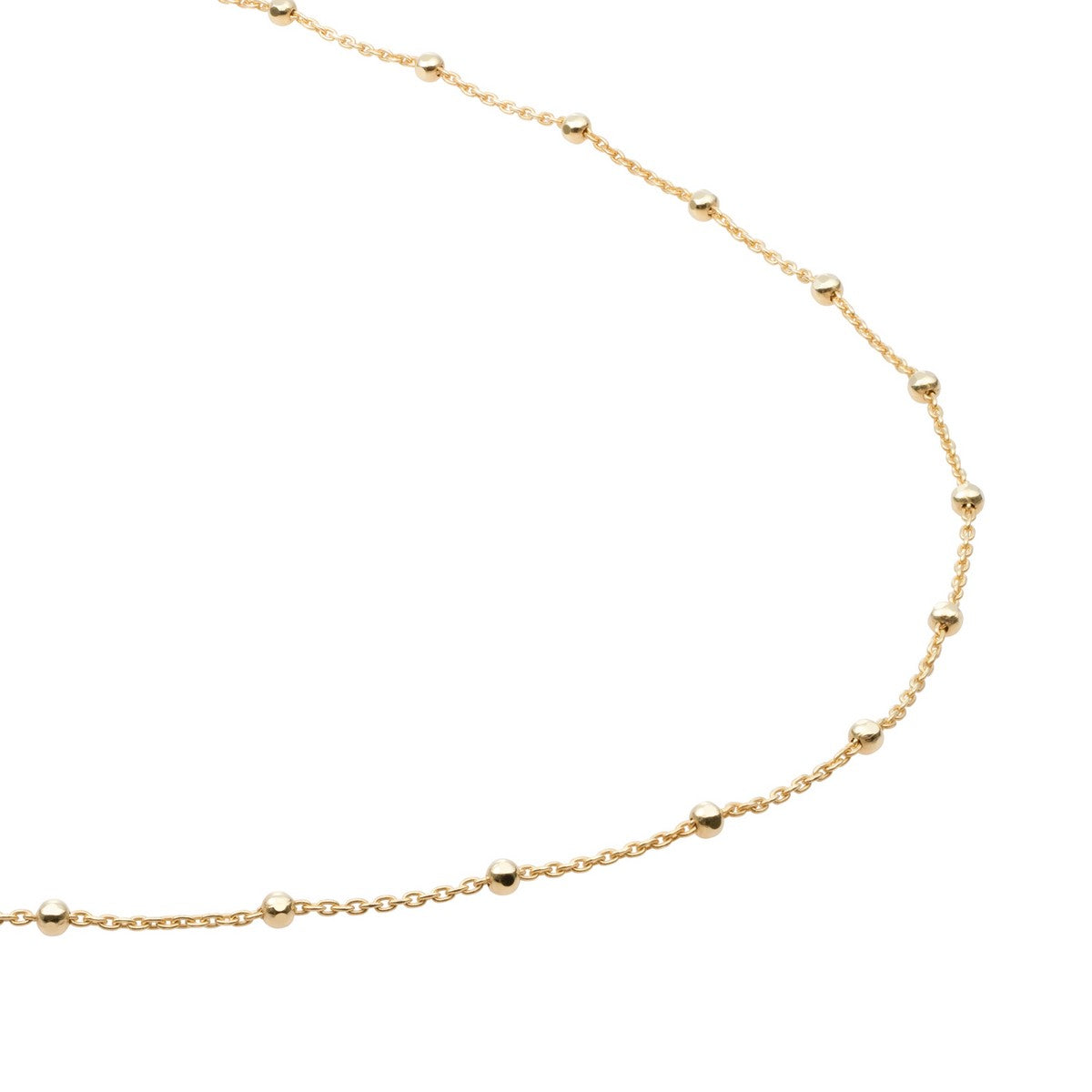 Sparkling Jewels Ketting Faceted Ball Chain SN-SBG-042 Goudkleurig