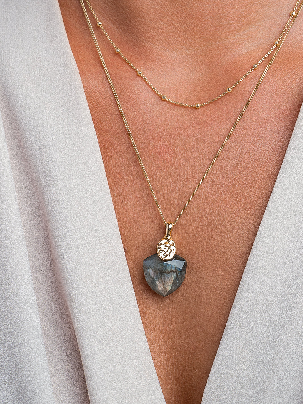 Sparkling Jewels Ketting Faceted Ball Chain SN-SBG-042 Goudkleurig