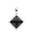 Sparkling Jewels hanger Onyx Cushion Cut Amulet - Silver SP32-G07 - PansiteNederland.nl