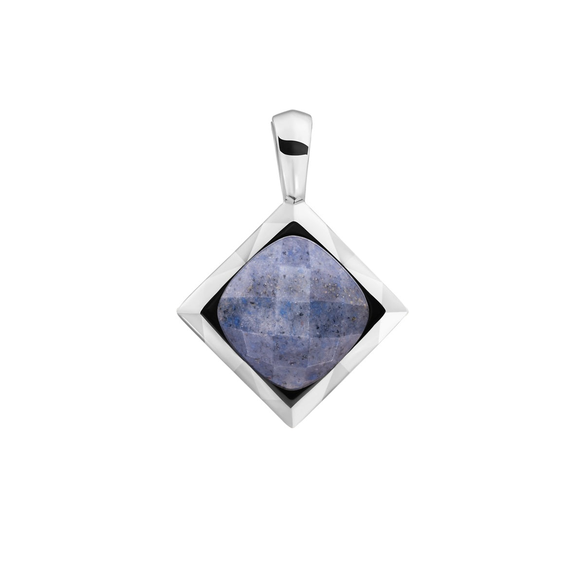 Sparkling Jewels Hanger Blauwe aventurijn Amulet SP32 G37 SP32-G37 Zilverkleurig