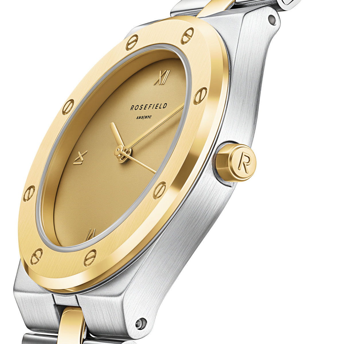 Rosefield Dameshorloge SPCDSD-SP05 Gold and Silver 33.23x40mm