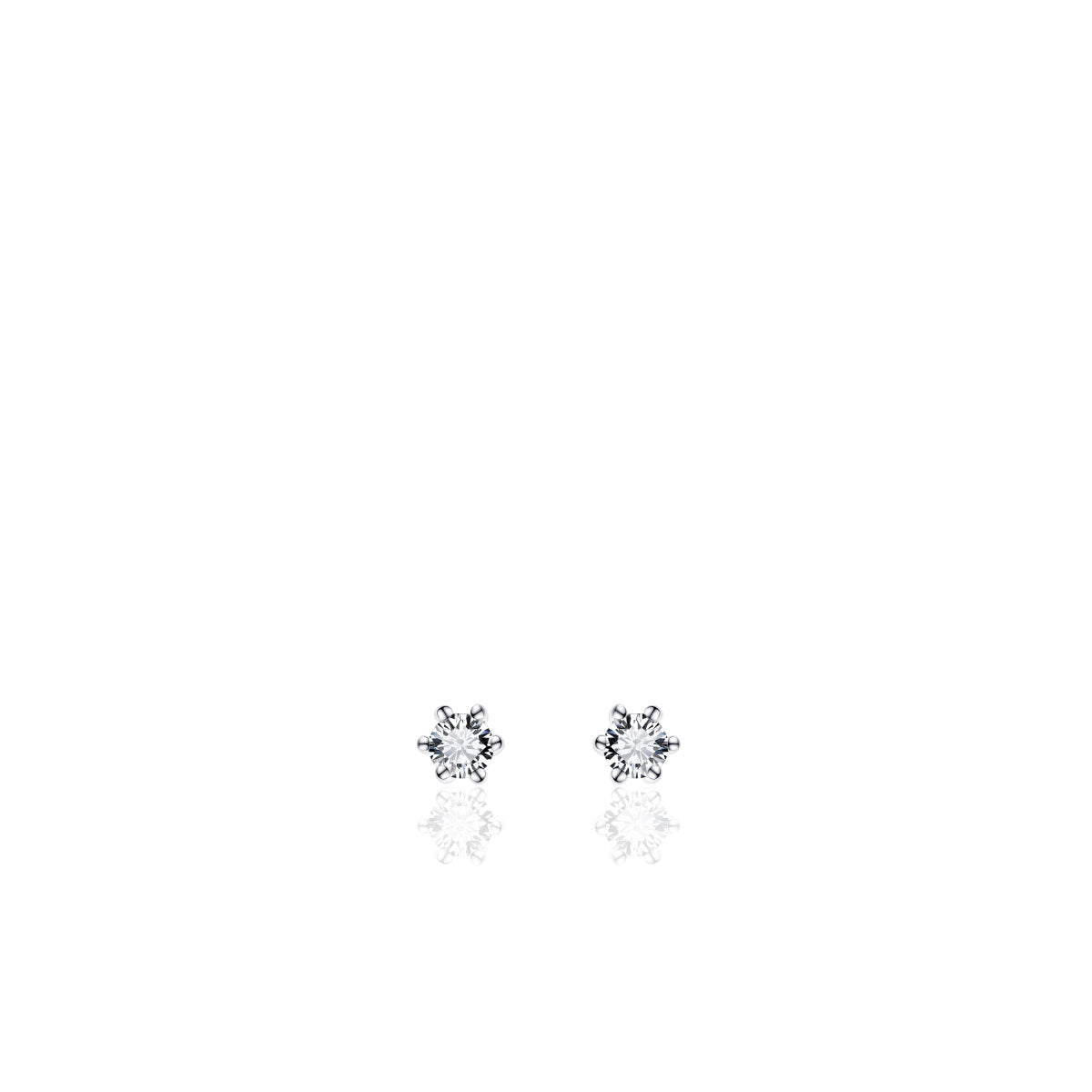 Gisser Oorringen Zilver Gerhodineerd Zirkonia Wit – SPE02