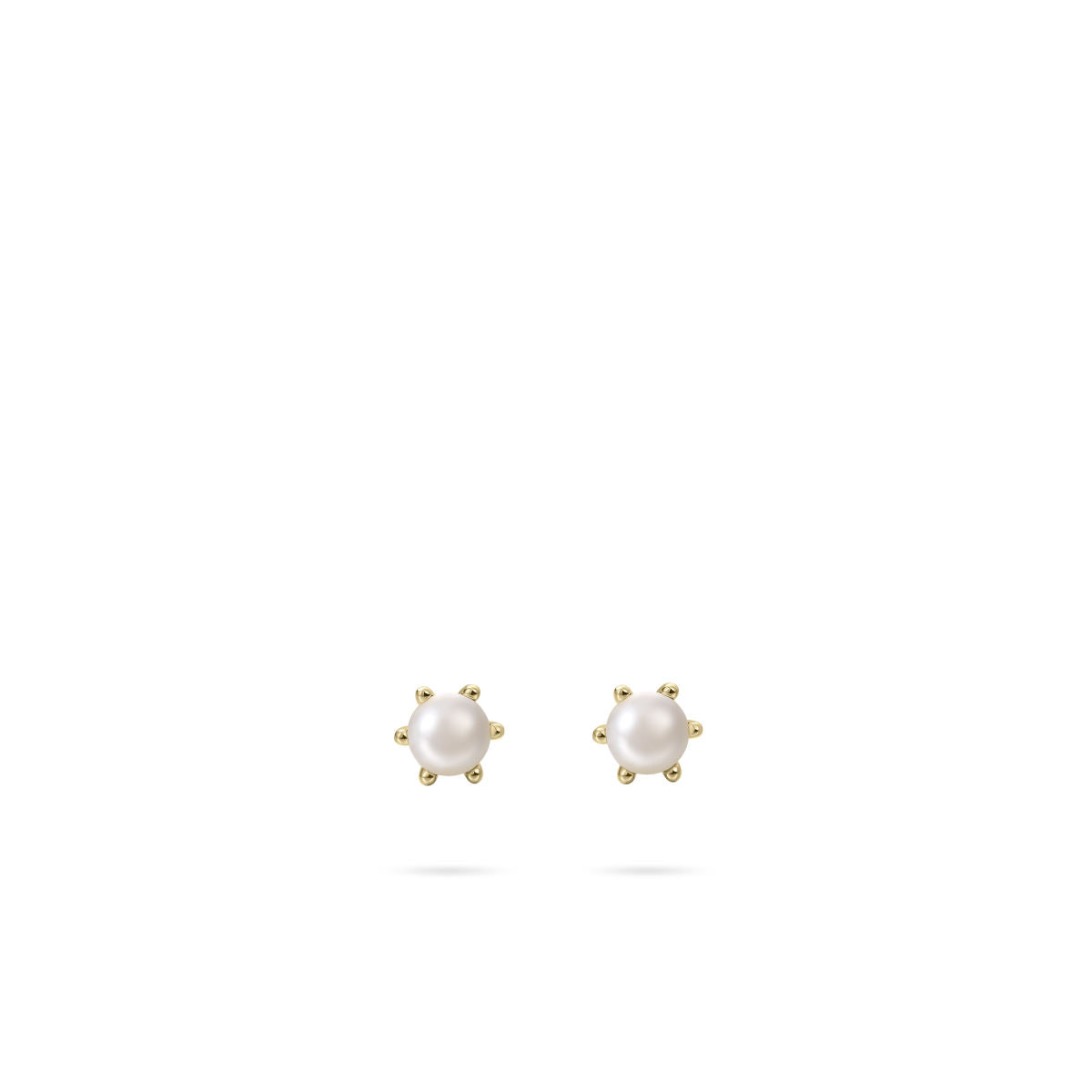 Gisser Oorringen Zilver Geel Verguld Schelpparel Wit – SPE03YWP