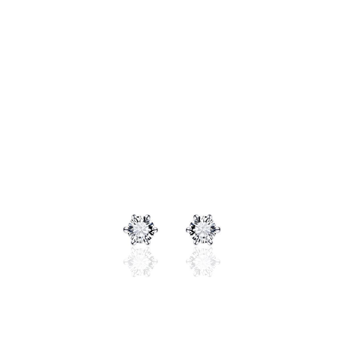 Gisser Oorringen Zilver Gerhodineerd Zirkonia Wit – SPE03