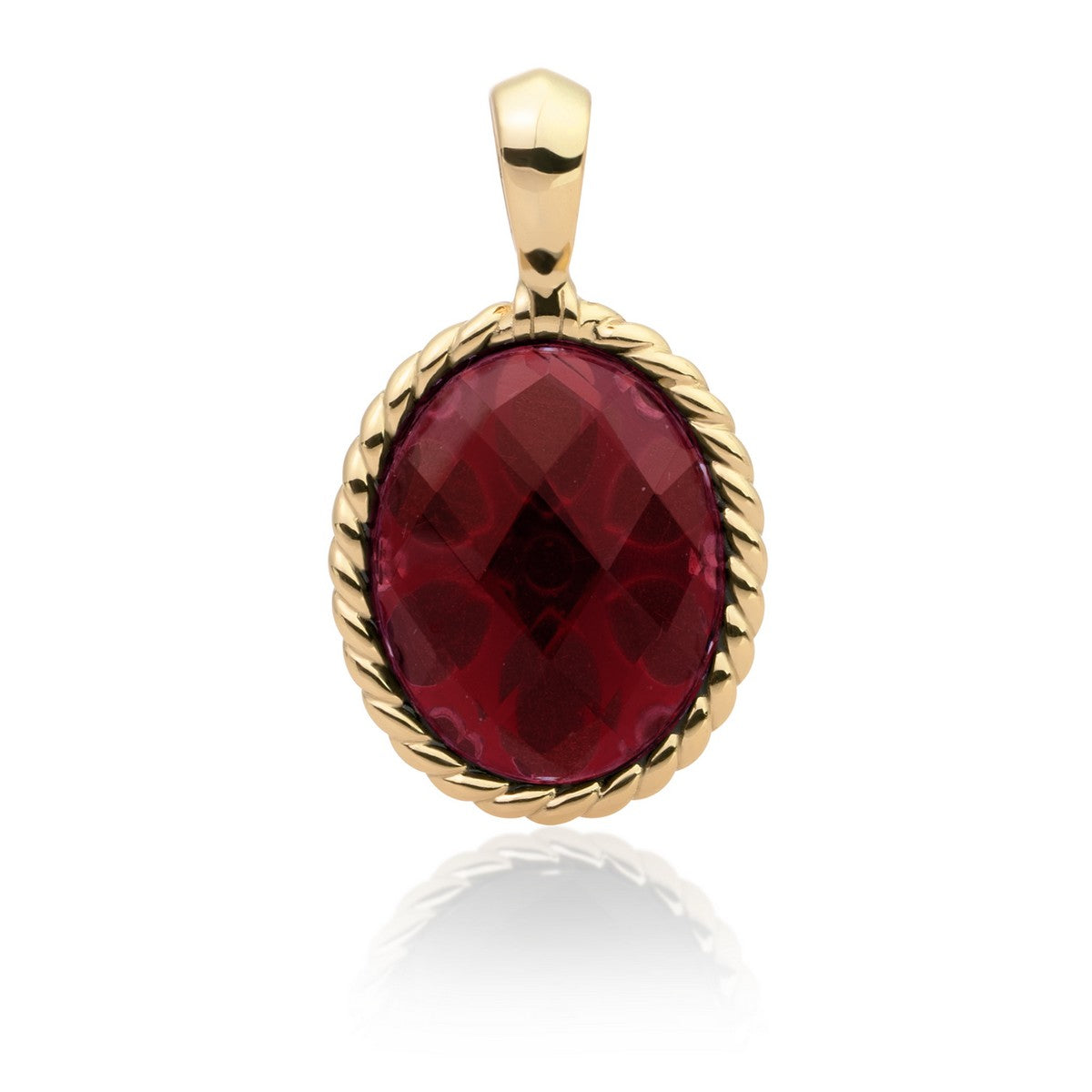 Sparkling Jewels Hanger Robijnkwarts SPG21-G50 Goudkleurig