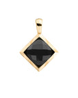 Sparkling Jewels hanger Onyx Cushion Cut Amulet - Gold SPG32-G07 - PansiteNederland.nl