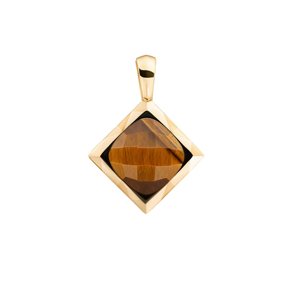 Sparkling Jewels Hanger Tijgeroog SPG32-G09 Goudkleurig