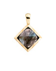 Sparkling Jewels hanger Labradorite Cushion Cut Amulet - Gold SPG32-G18 - PansiteNederland.nl