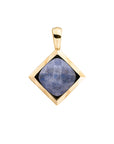 Sparkling Jewels hanger Blue Aventurine Cushion Cut Amulet - Gold SPG32-G37 - PansiteNederland.nl