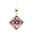 Sparkling Jewels hanger Aubergine Quartz Cushion Cut Amulet - Gold SPG32-G59 - PansiteNederland.nl