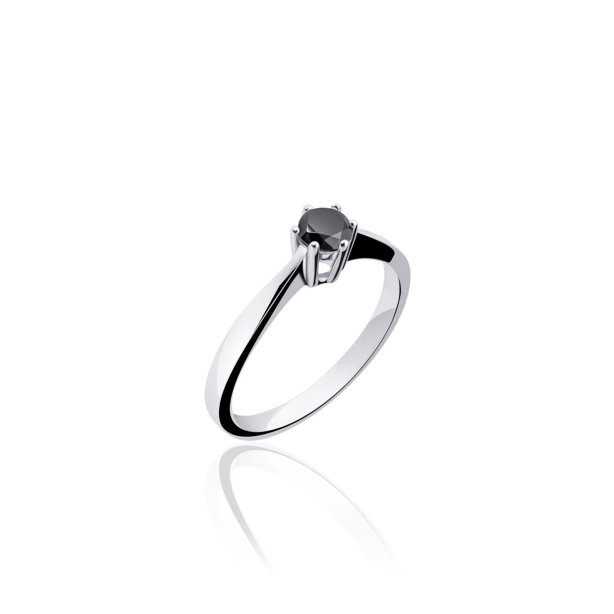 Gisser Ring Zilver Gerhodineerd Zirkonia Zwart – SPR03Z