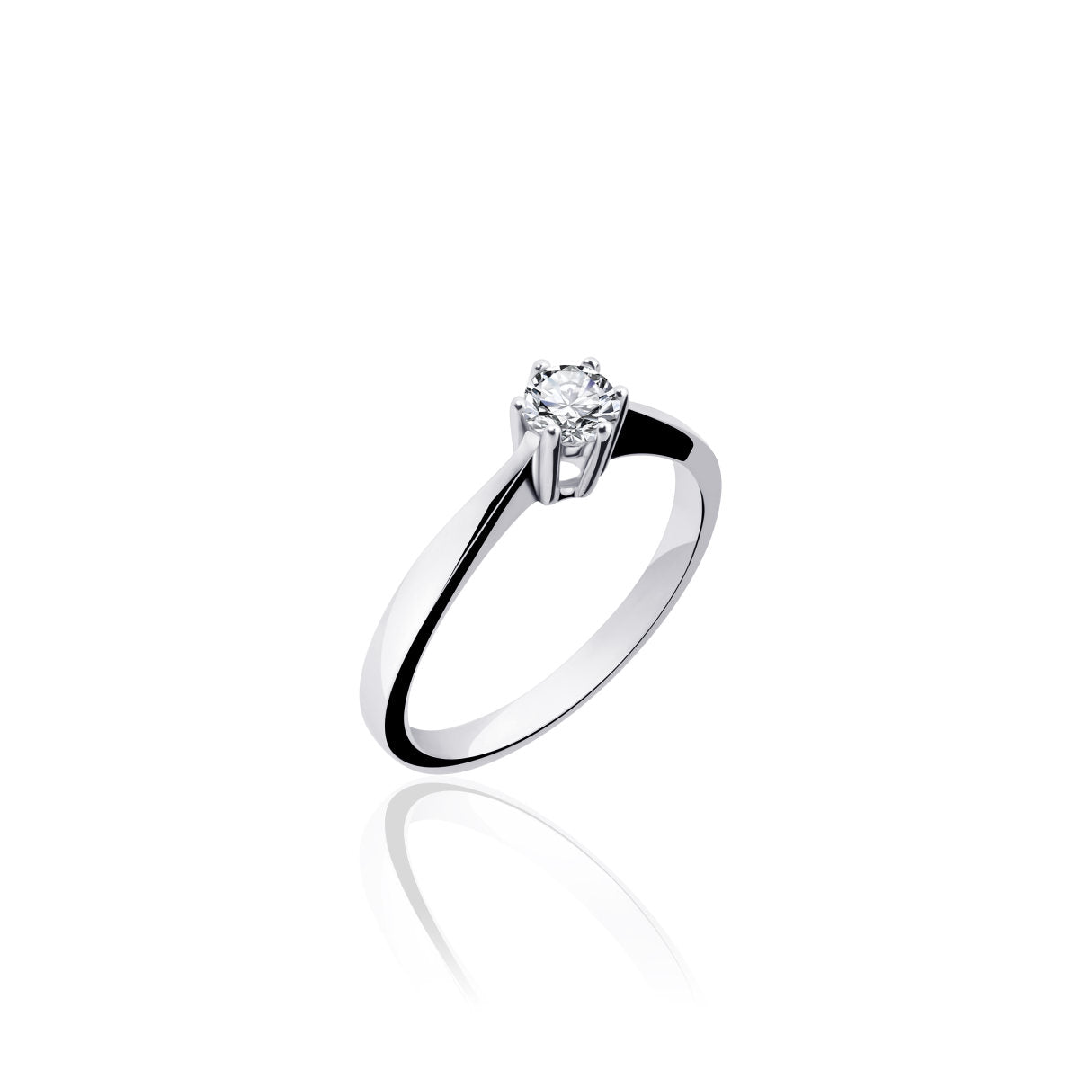 Gisser Ring Zilver Gerhodineerd Zirkonia Wit – SPR03